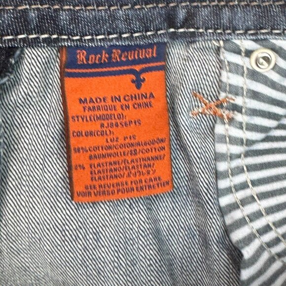 Rock Revival Capri Luz Embroidered Jeans Women's Size 30 - Picture 16 of 16